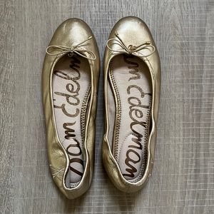 Sam Edelman gold flats